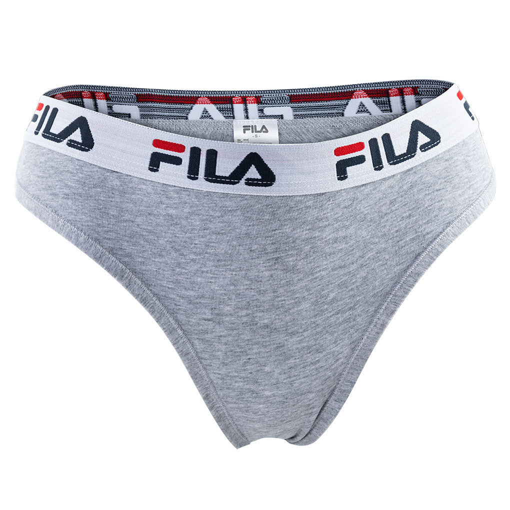FILA Damen Brazilian Slip - Panty, Logo-Bund, Cotton Stretch, einfarbig, XS-XL
