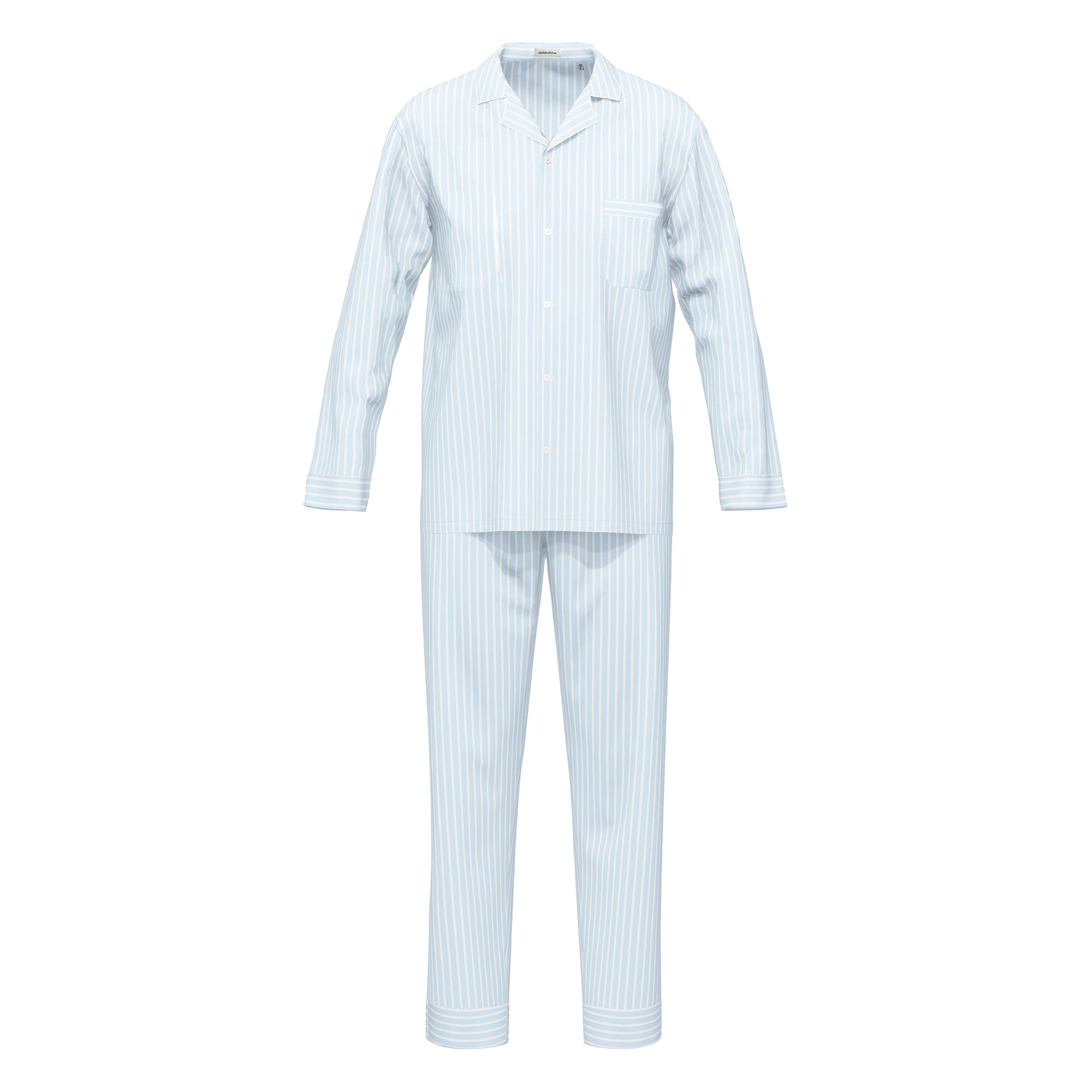 Seidensticker Herren Schlafanzug, lang - Classic Pyjama Set, Web-Schlafanzug, Knopfleiste, Baumwolle