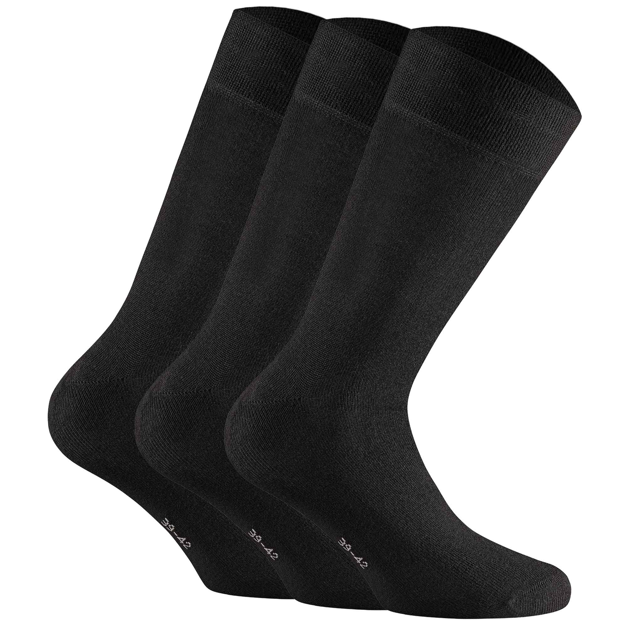 Rohner Basic unisex socks, 3-pack - Cotton, short socks, solid color