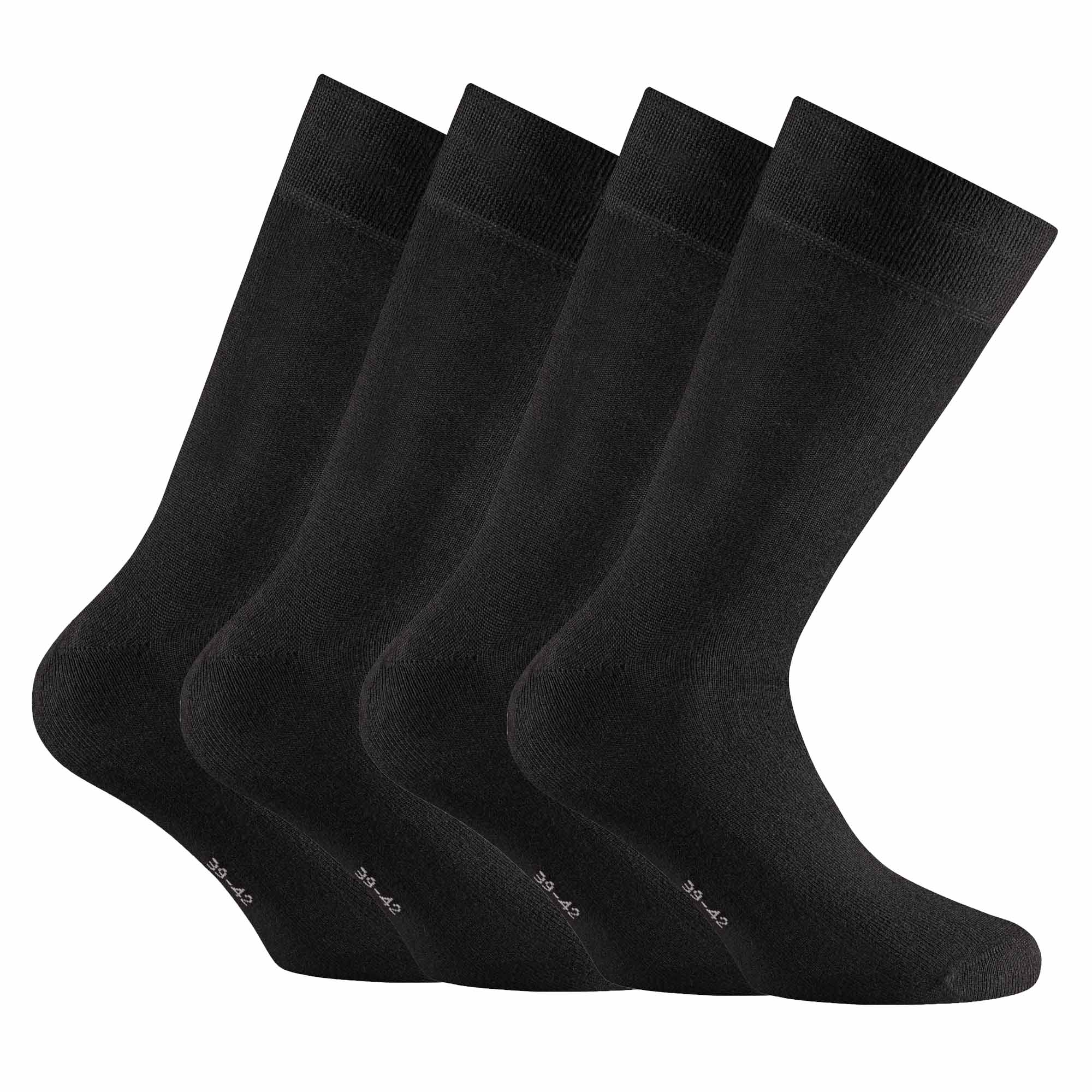 Rohner Basic Unisex Socken, 4er Pack - Bambus, Kurzsocken