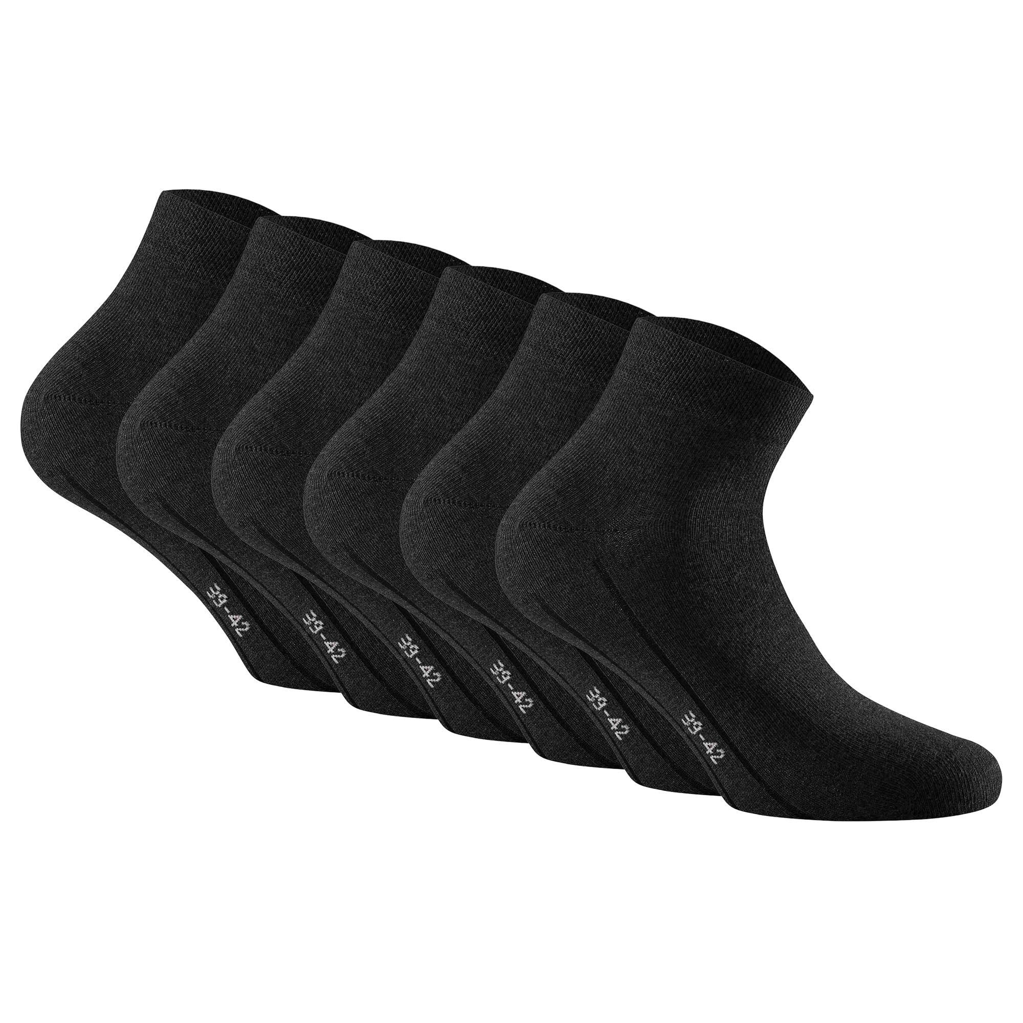 Rohner Basic Unisex Quarter Socks, 3 Pack - Sneaker Plus, Cotton