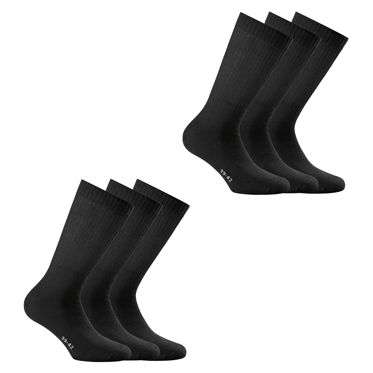 Rohner Basic Unisex Sport Socken, 6er Pack - Basic Sport, einfarbig