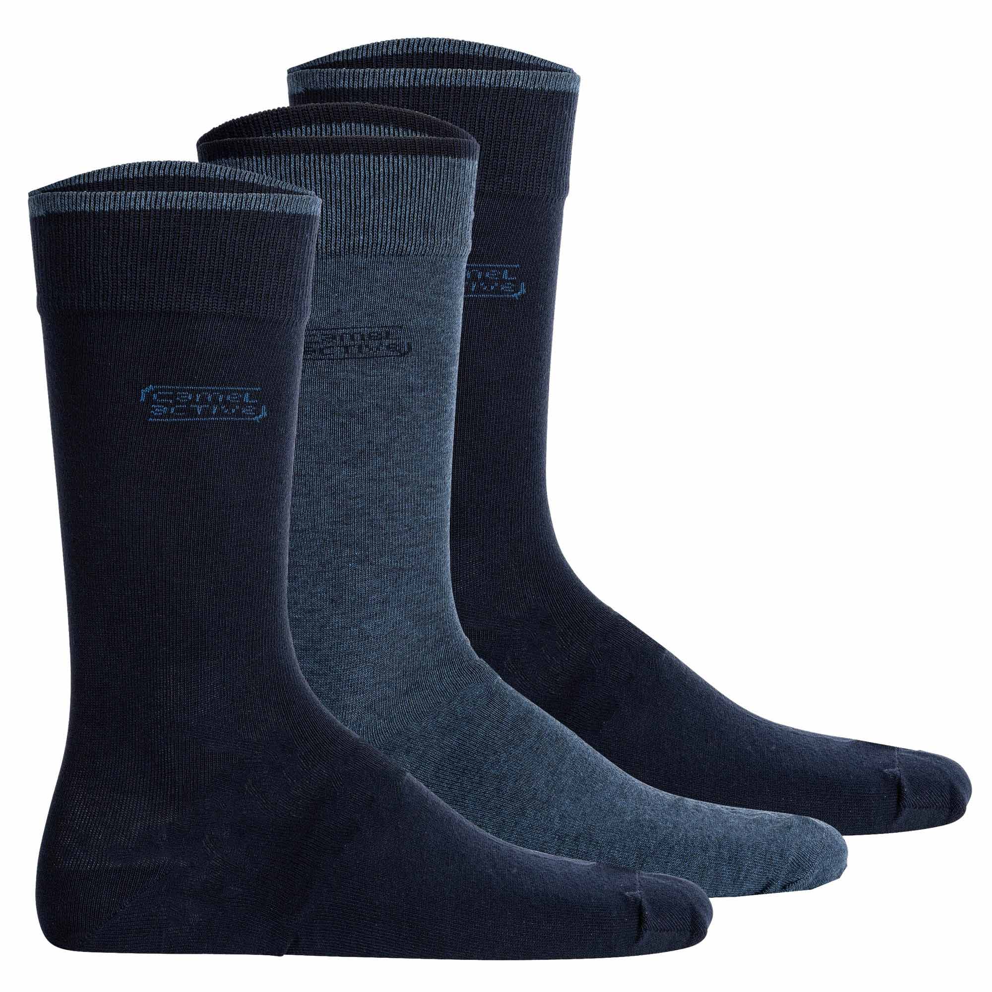 camel active Herren Socken, 3er Pack - Box, Basic Socken, Bio-Baumwolle