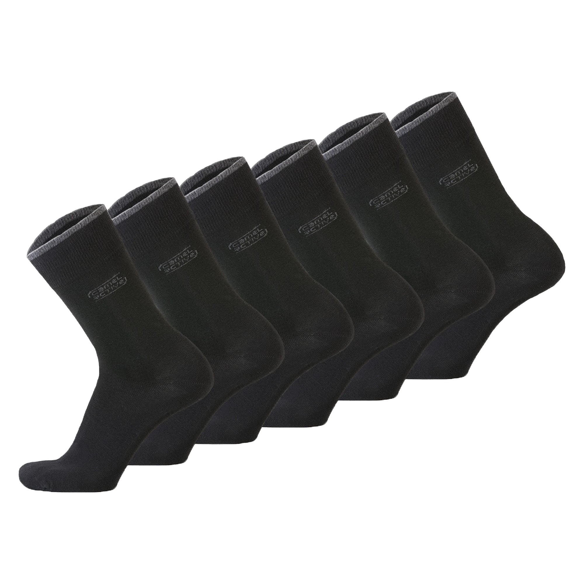 camel active Herren Socken, 6er Pack - Basic Socken, Bio-Baumwolle