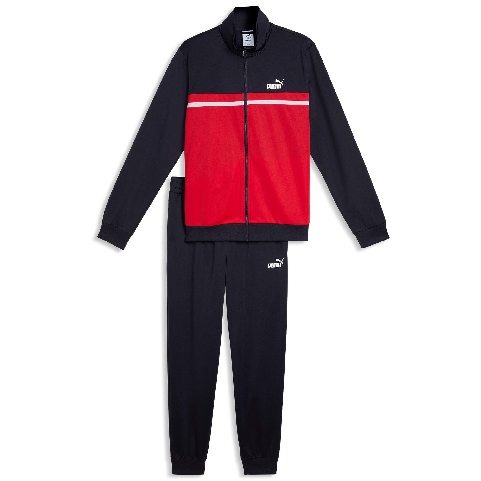 PUMA Men Tracksuit – Poly Colour-Block Suit, Jogging Suit, Polyester
