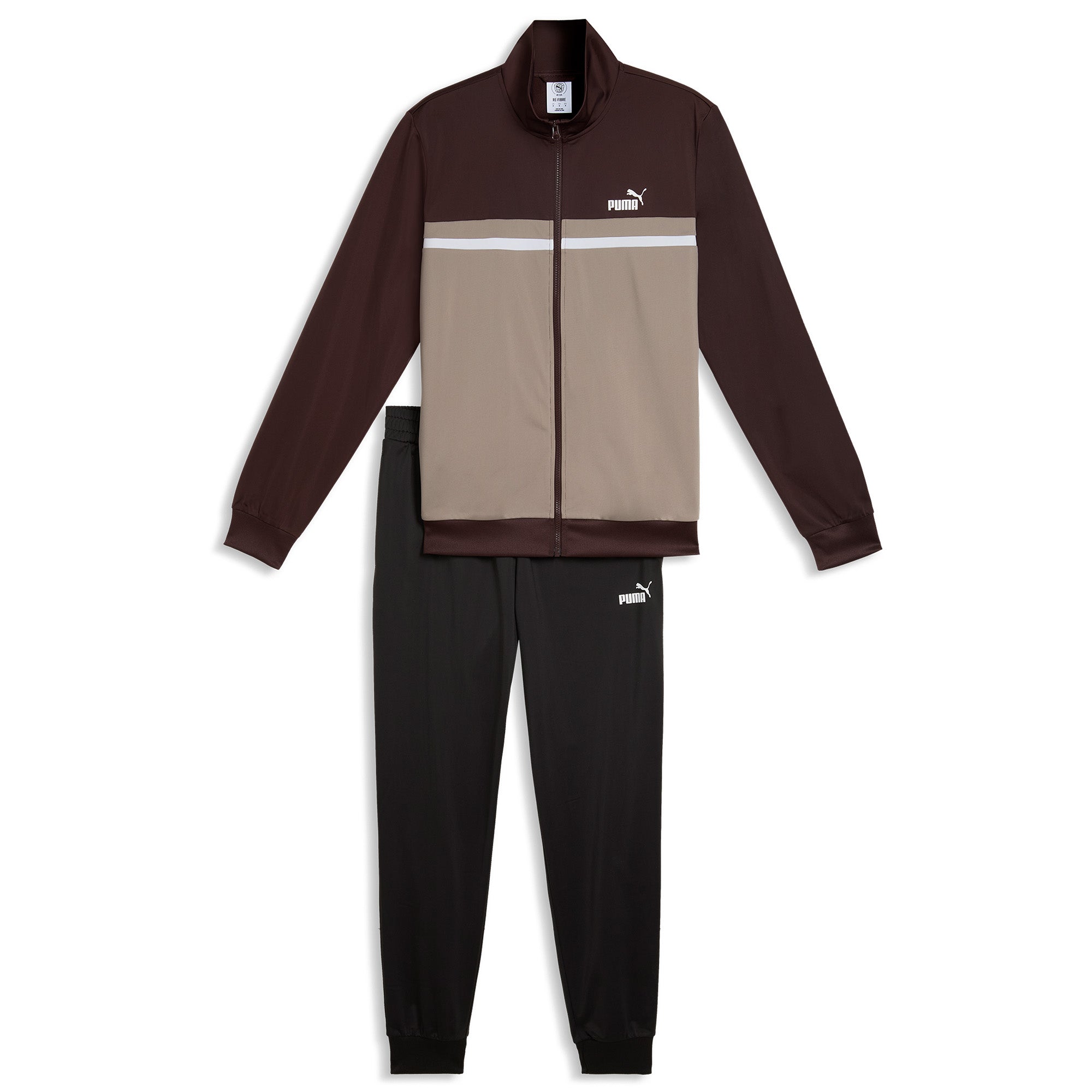 PUMA Men Tracksuit – Poly Colour-Block Suit, Jogging Suit, Polyester