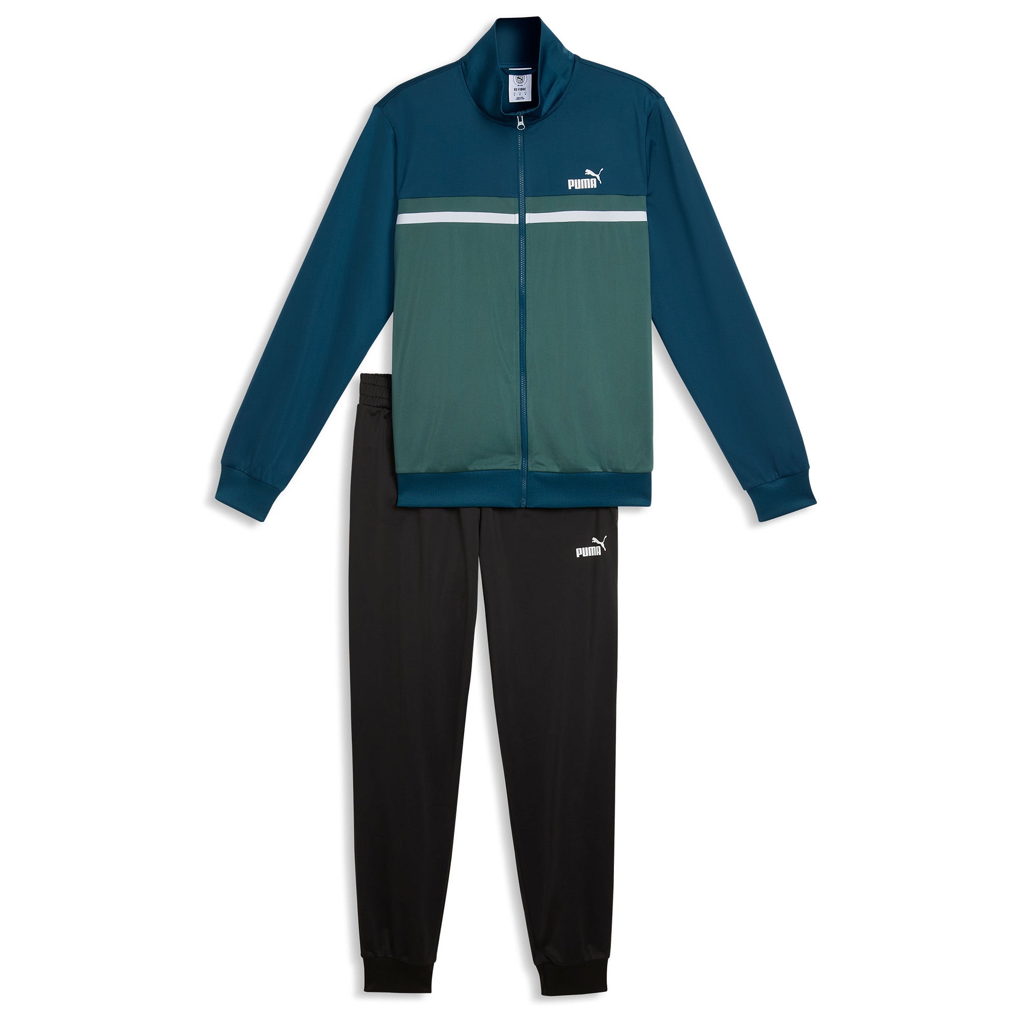 PUMA Men Tracksuit – Poly Colour-Block Suit, Jogging Suit, Polyester