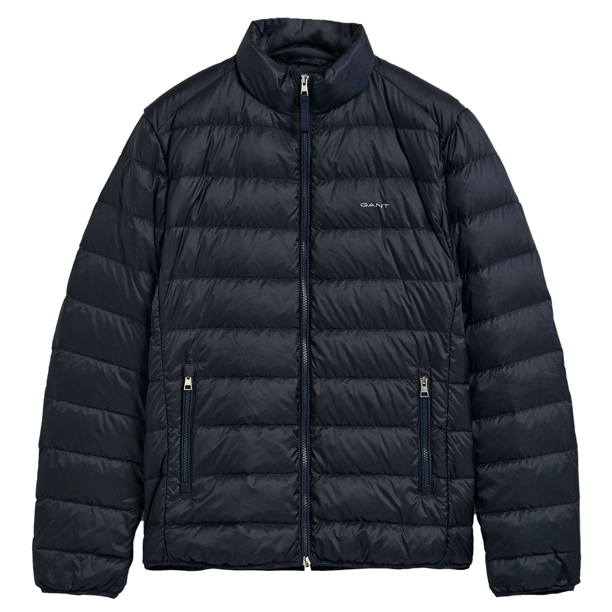 GANT Men's Down Quilted Jacket - LIGHT DOWN JACKET, zip, stand-up collar