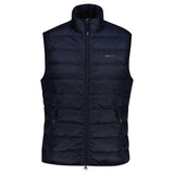 GANT Men's Down Vest - LIGHT DOWN VEST, lightweight quilted vest, stand-up collar, zip
