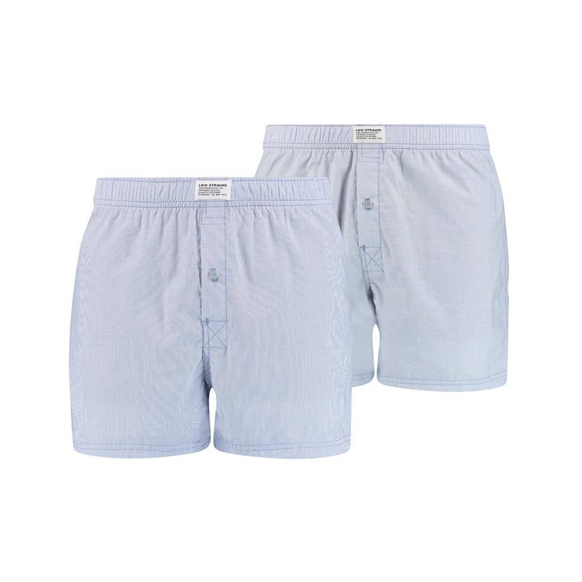 Levi's Herren Boxershorts, 2er Pack - Web-Shorts, Baumwolle, einfarbig