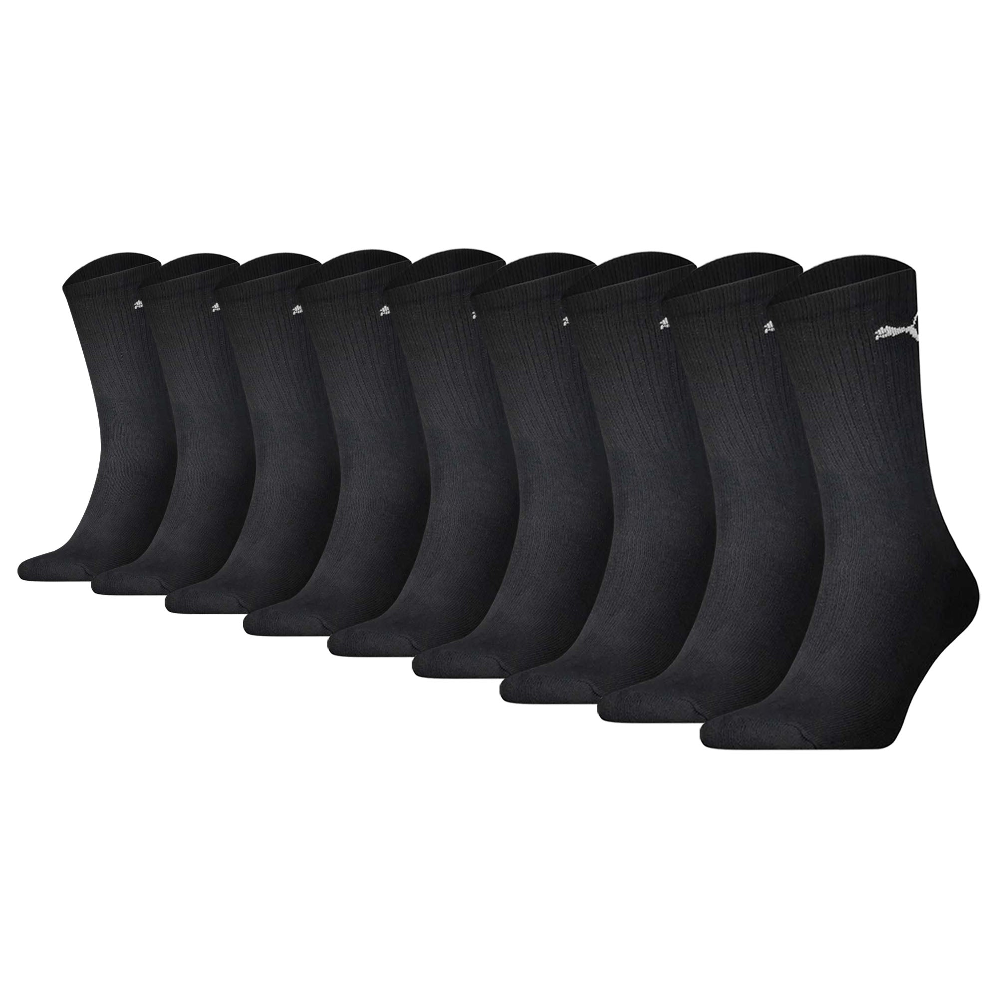 PUMA Unisex Socken, 9er Pack - Sport Crew Sock,Tennissocken, ECOM