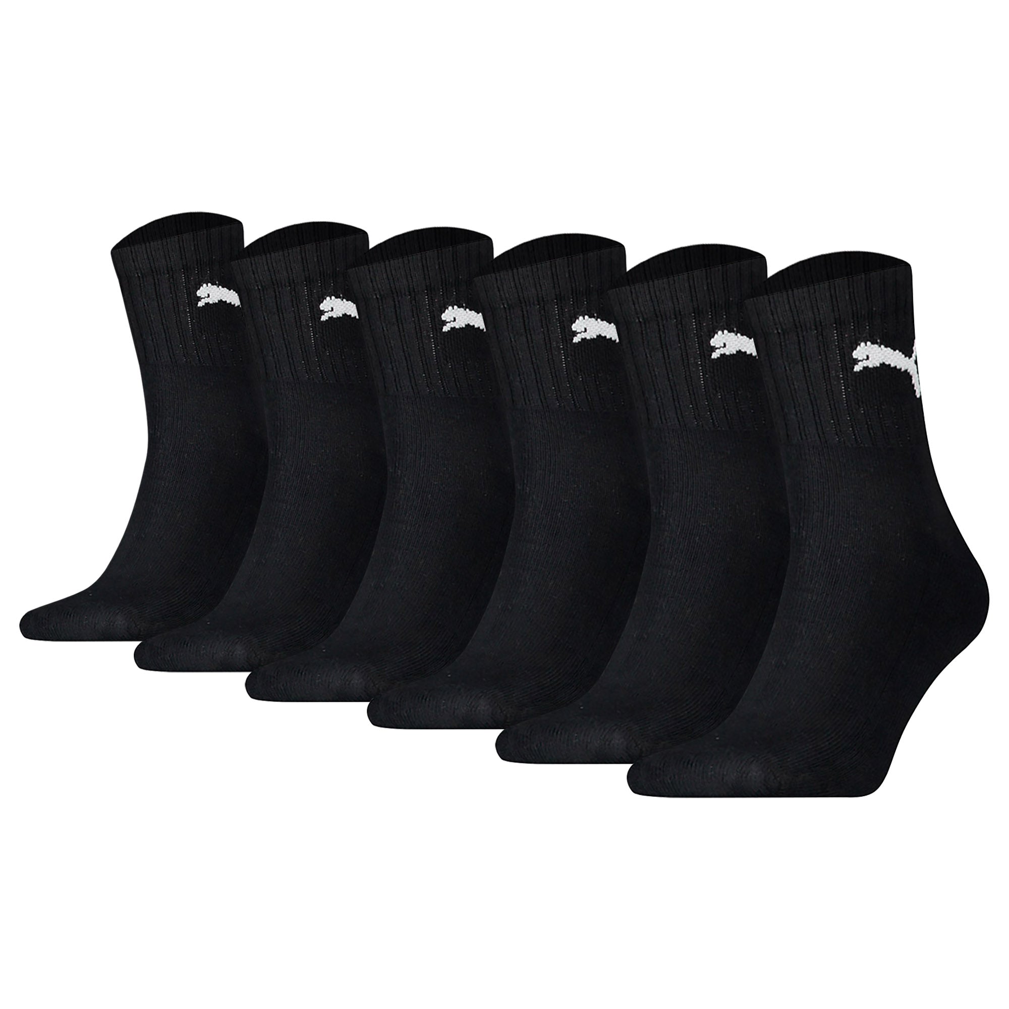 PUMA Unisex Sportsocken, 6er Pack - Short Crew Socks, ECOM, Logo, einfarbig