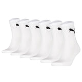PUMA Unisex Sports Socks, 6-Pack - Short Crew Socks, ECOM, Logo, plain