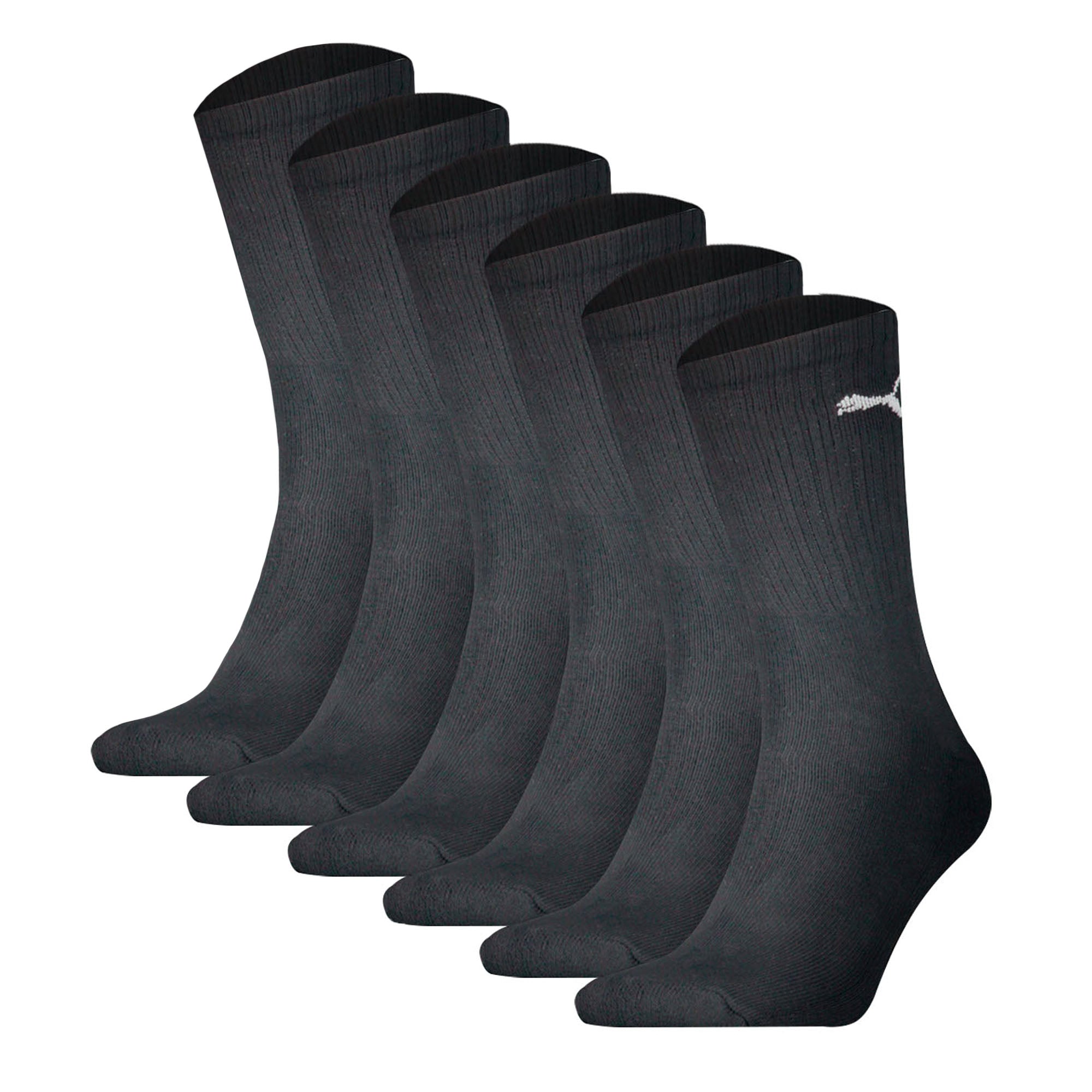 PUMA Unisex Sports Socks, 6-Pack - Sport Crew Socks, ECOM, Logo, plain