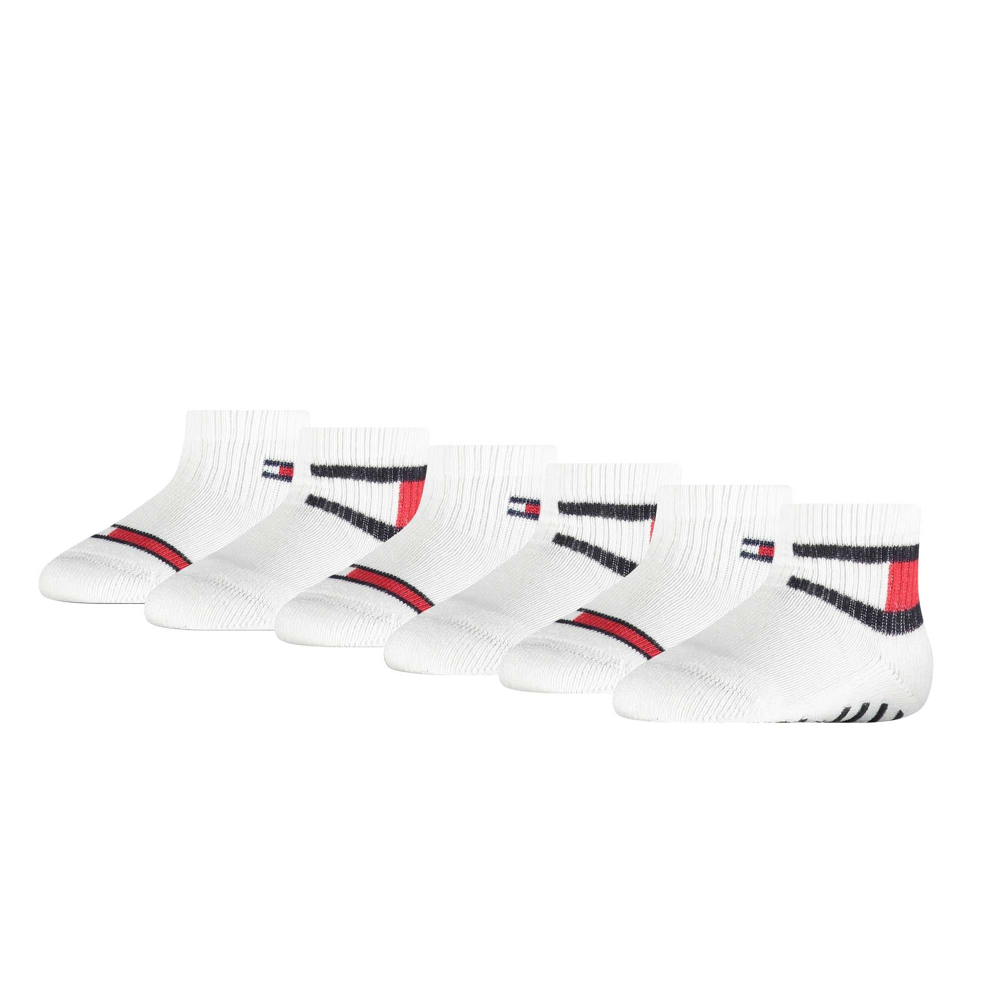 TOMMY HILFIGER baby unisex socks, 6 pack - FLAG SOCK ECOM, stopper socks