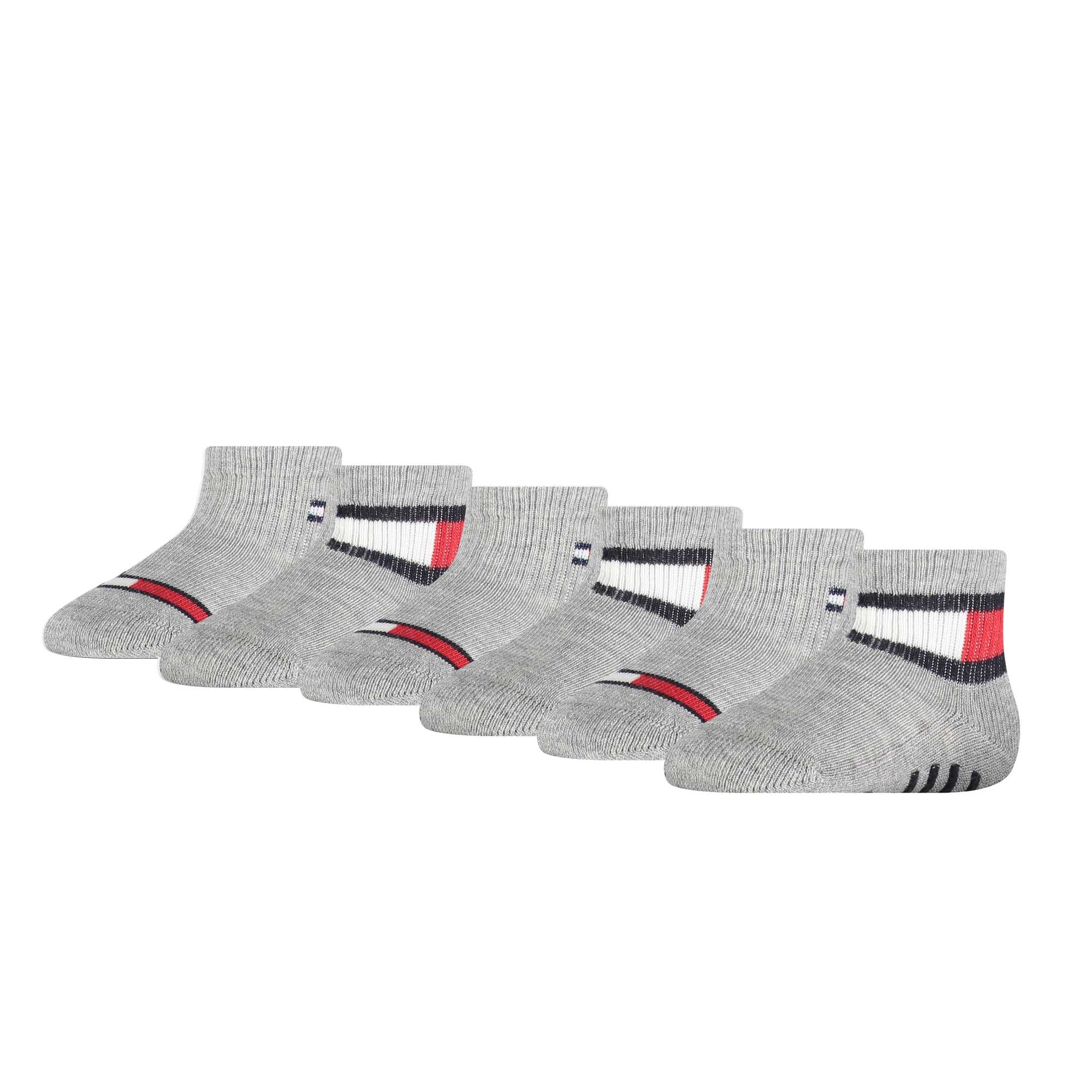TOMMY HILFIGER baby unisex socks, 6 pack - FLAG SOCK ECOM, stopper socks