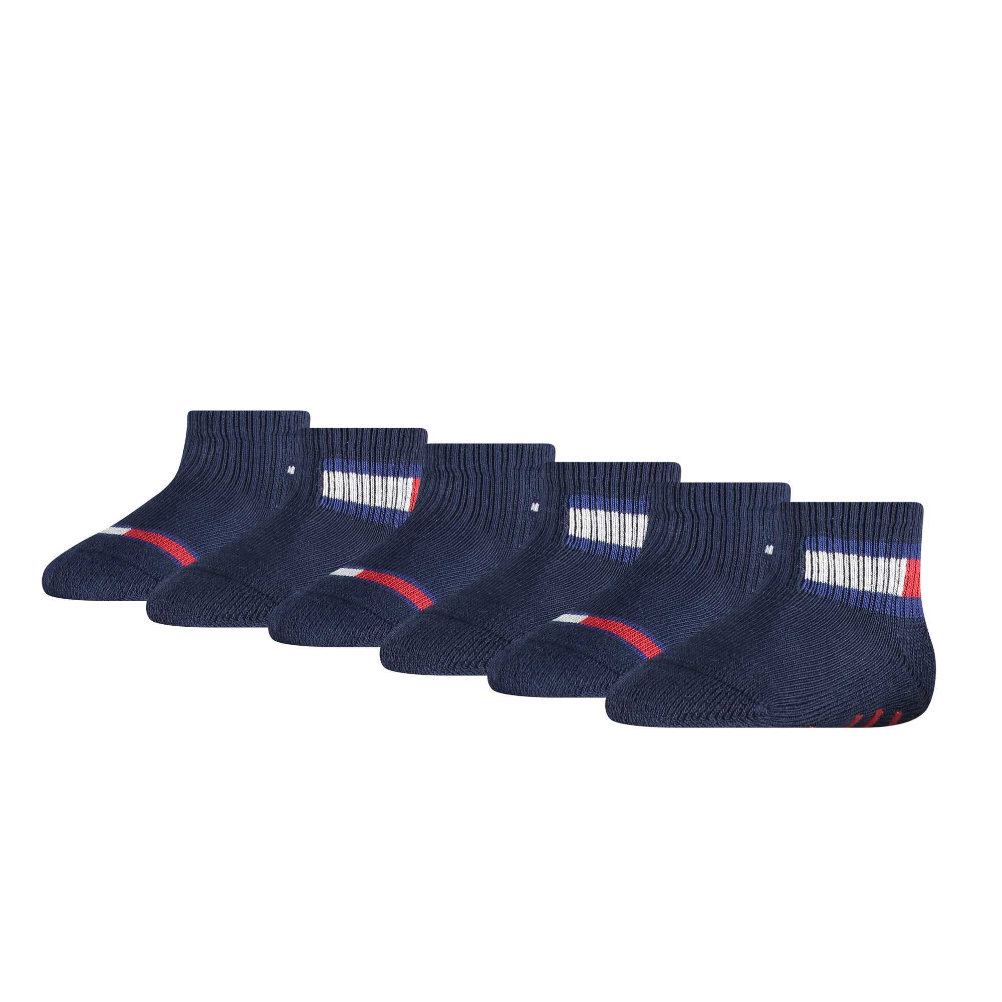 TOMMY HILFIGER baby unisex socks, 6 pack - FLAG SOCK ECOM, stopper socks