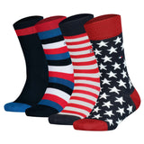 TOMMY HILFIGER Kinder Socken, 4er Pack - Stripe & Stars Only Sock 4P, ECOM
