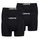 Levi's Herren Boxershorts, 4er Pack - Solid Basic Boxer Brief Organic, Logobund