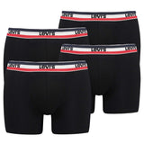 Levi's Herren Boxershorts, 4er Pack - Sportswear Boxer Brief Organic, Logobund