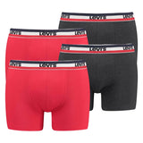 Levi's Herren Boxershorts, 4er Pack - Sportswear Boxer Brief Organic, Logobund