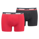Levi's Herren Boxershorts, 2er Pack - Sportswear Boxer Brief Organic, Logobund