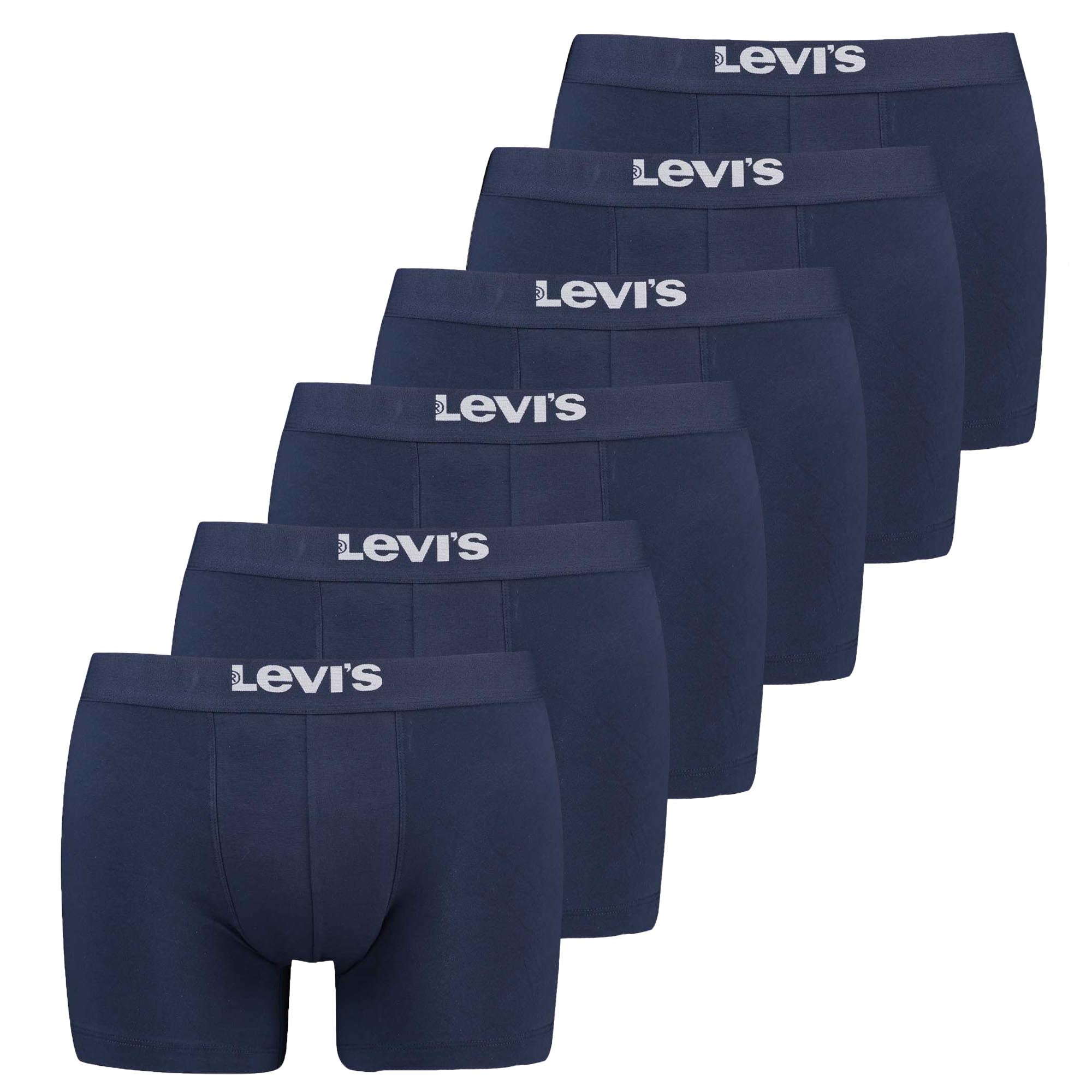 Levi's Men's Boxer - Solid Basic Boxer Brief Organic, Cotton Stretch, 6-pack