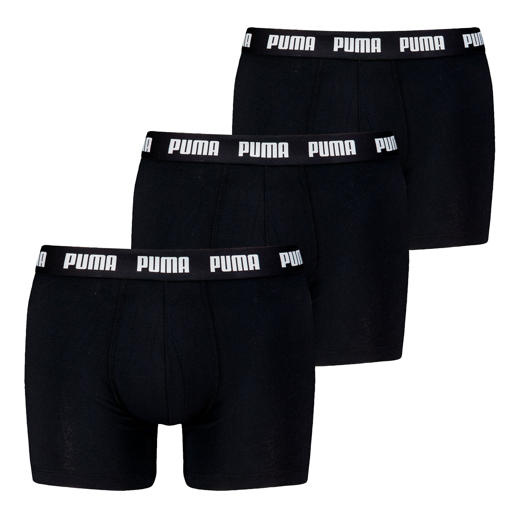 PUMA Men Boxer Shorts, 3-Pack - Everyday Boxers 3P, Cotton Stretch, Solid Colour