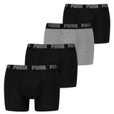 PUMA Men's Boxer Shorts, Pack of 4 - Basic Boxer ECOM, Cotton Stretch, Everyday