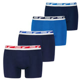 PUMA Herren Boxershorts, 4er Pack - Everyday Multi Logo ECOM, Cotton Stretch