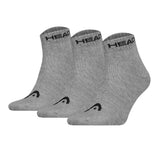HEAD Unisex Quarter Socken, 3er Pack - Elements All Sport Quarter, Logo, einfarbig