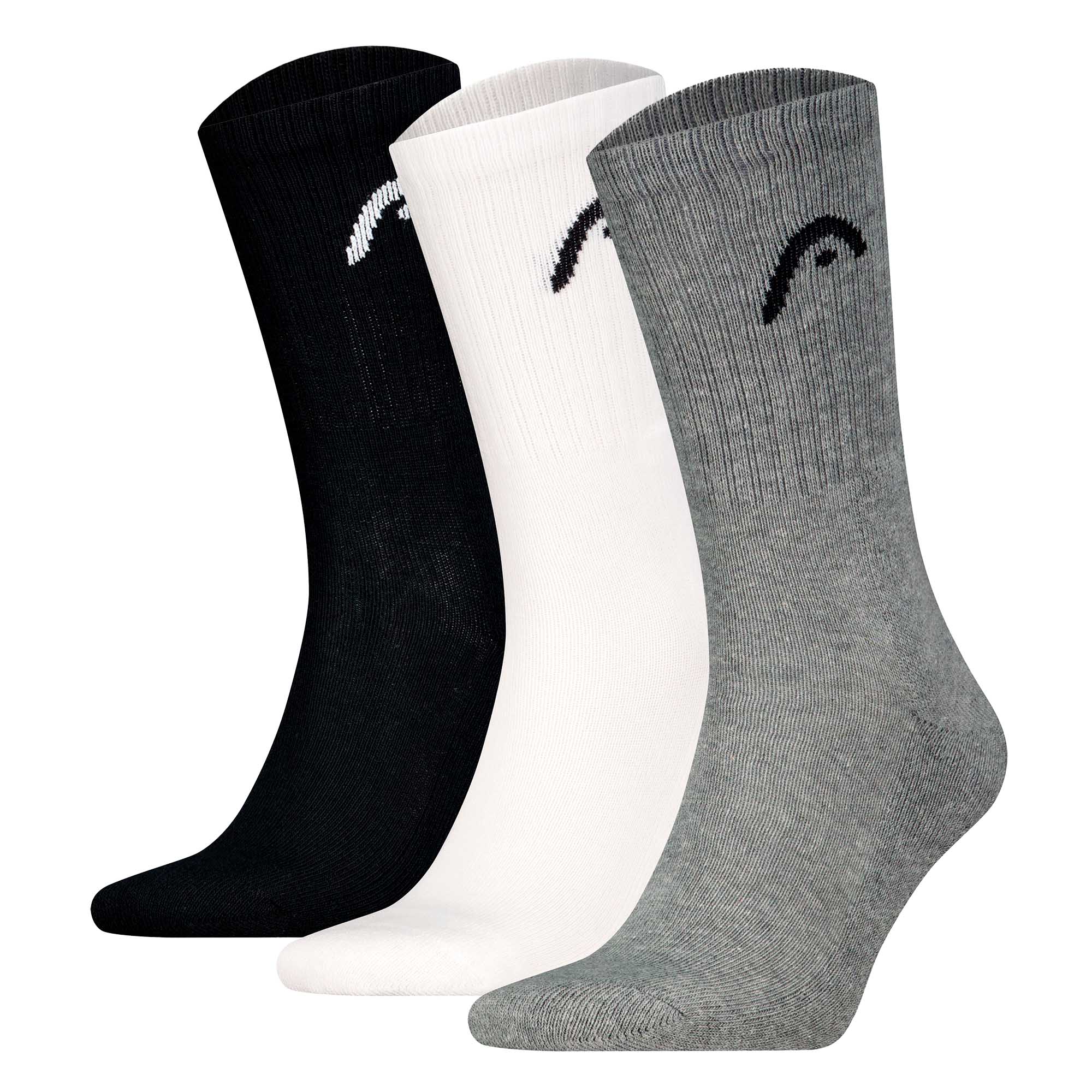 HEAD unisex socks - 3-pack, All Sport Training Crew, sports socks, logo