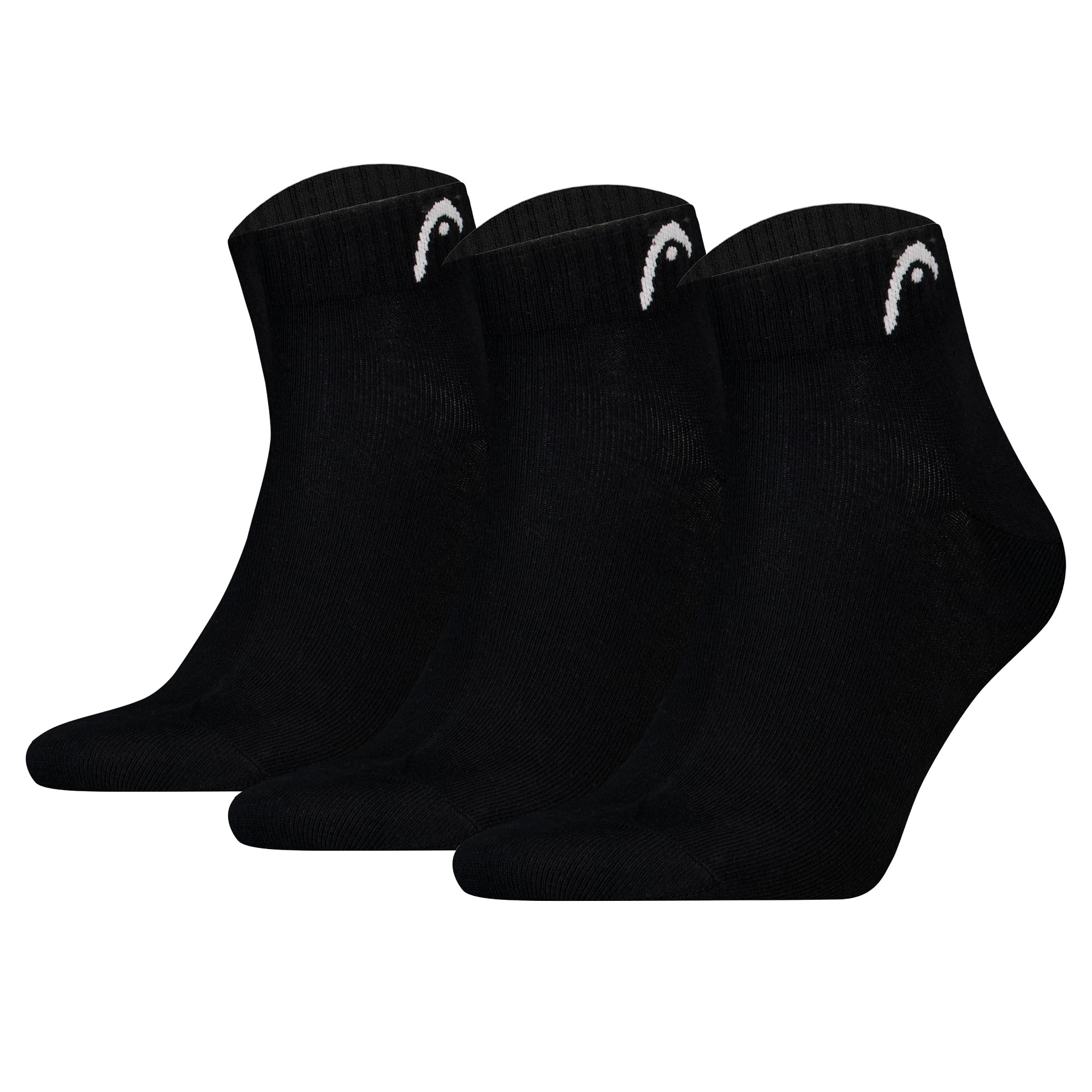 HEAD Unisex Quarter Socken, 3er Pack - All Sports Training Quarter 3P, Logo, einfarbig