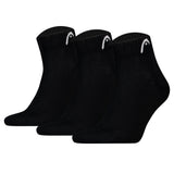 HEAD Unisex Quarter Socks, 3-pack - All Sports Training Quarter 3P, Logo, plain