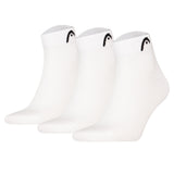HEAD Unisex Quarter Socks, 3-pack - All Sports Training Quarter 3P, Logo, plain