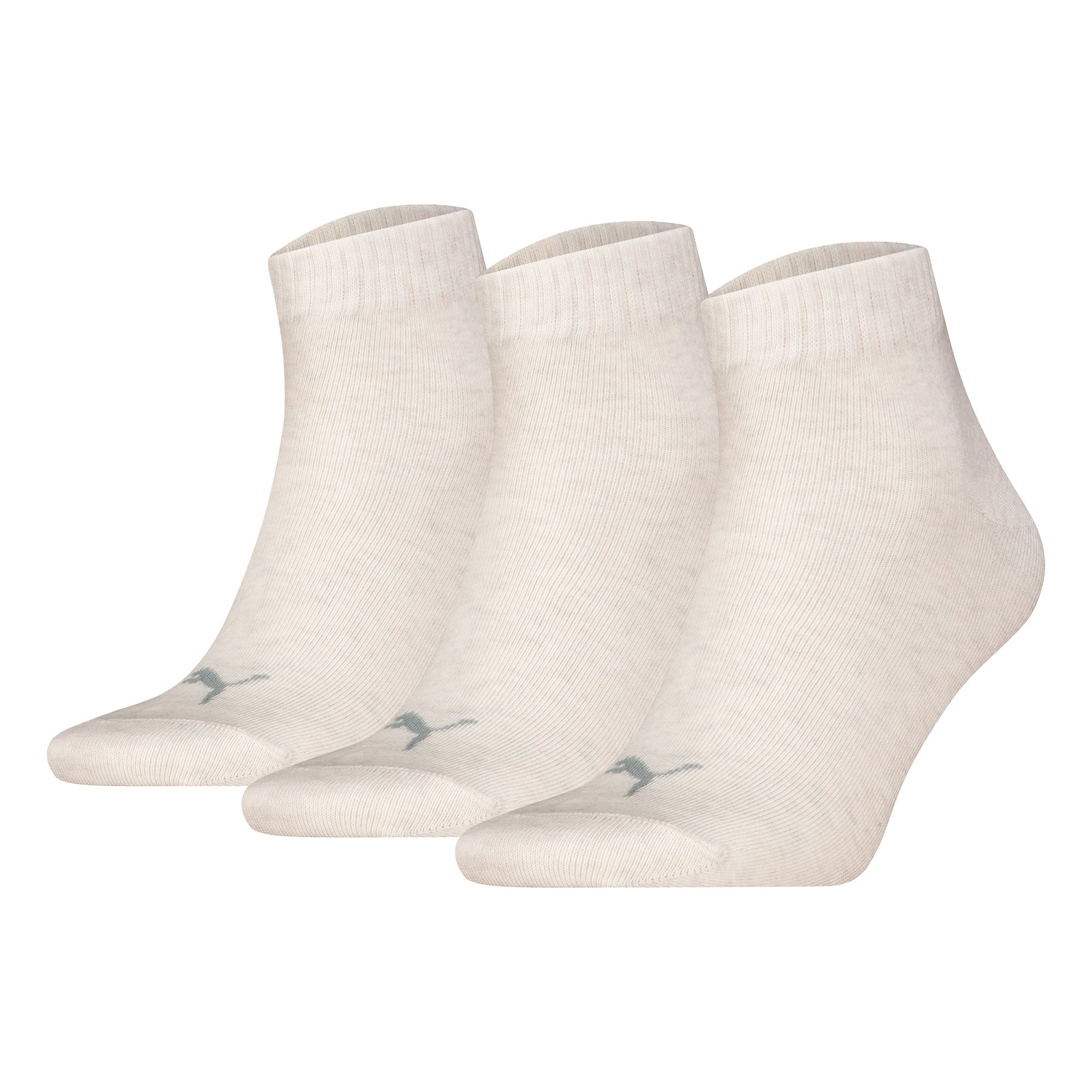 PUMA Unisex Quarter socks, 3-pack - Quarter Plain 3P, logo, solid colour
