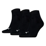 PUMA Unisex Quartersocken, 3er Pack - Quarter Plain 3P, Logo, einfarbig