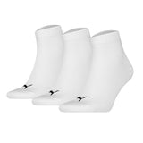 PUMA Unisex Quartersocken, 3er Pack - Quarter Plain 3P, Logo, einfarbig