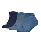 PUMA children sneaker socks, 3-pack – plain sneaker 3P, logo, single colour