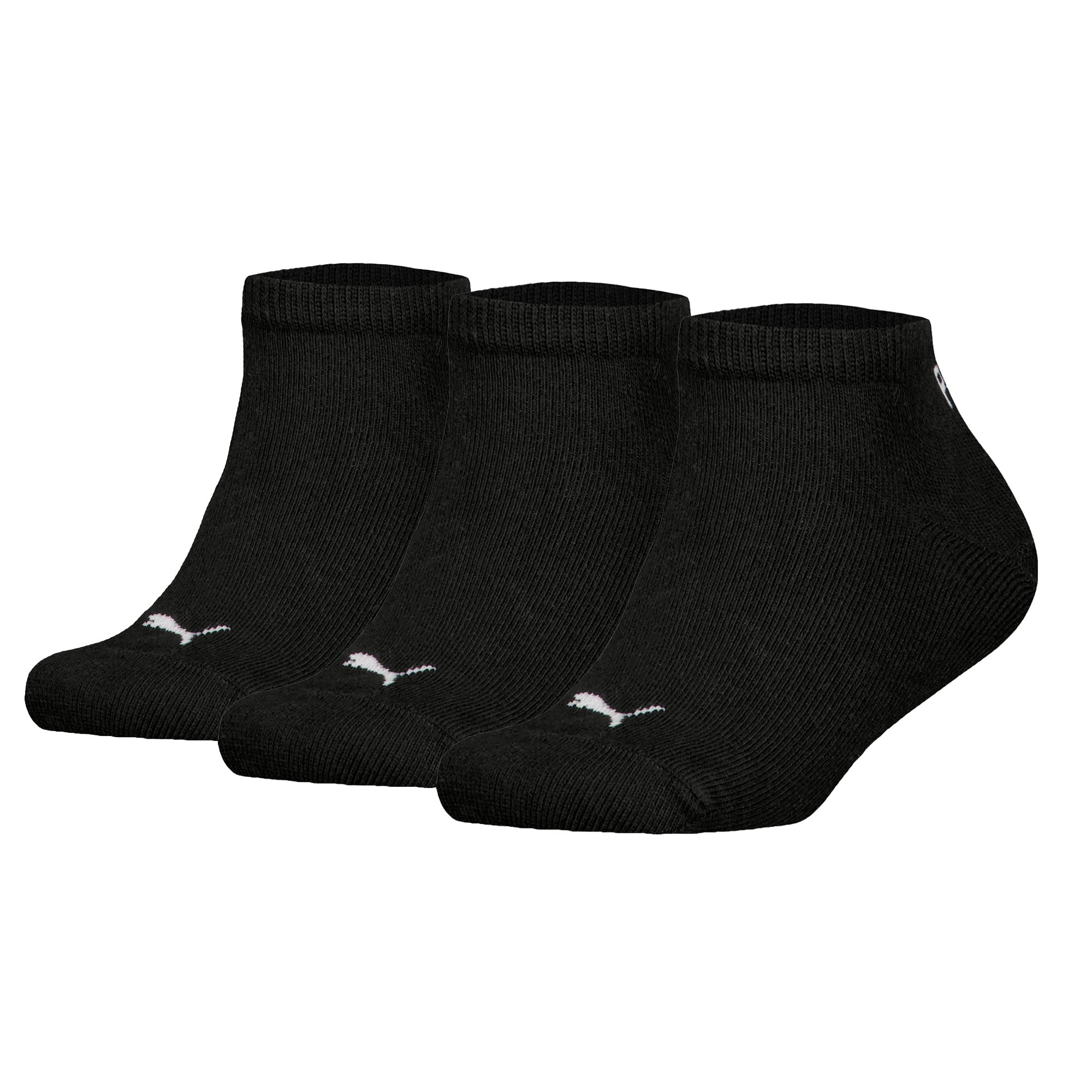 PUMA Kinder Sneakersocken, 3er Pack - Plain Sneaker 3P, Logo, einfarbig