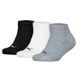 PUMA children sneaker socks, 3-pack – plain sneaker 3P, logo, single colour