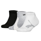 PUMA Children Sneaker Socks, 3-Pack - BWT Sneaker 3P, Logos, single colour