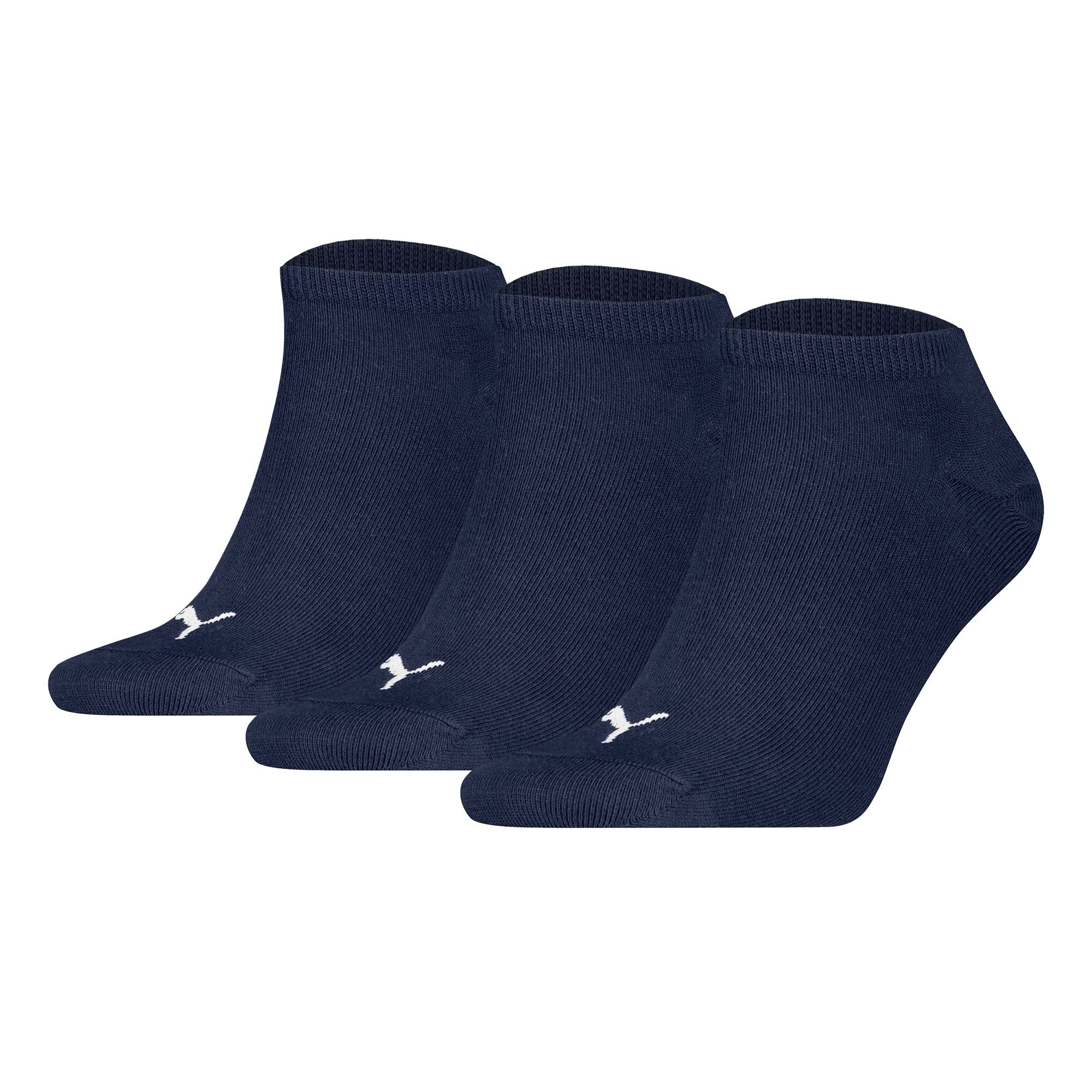 PUMA Unisex Sneaker Socks, 3-Pack - Sneaker Plain 3P, Logo, single-coloured