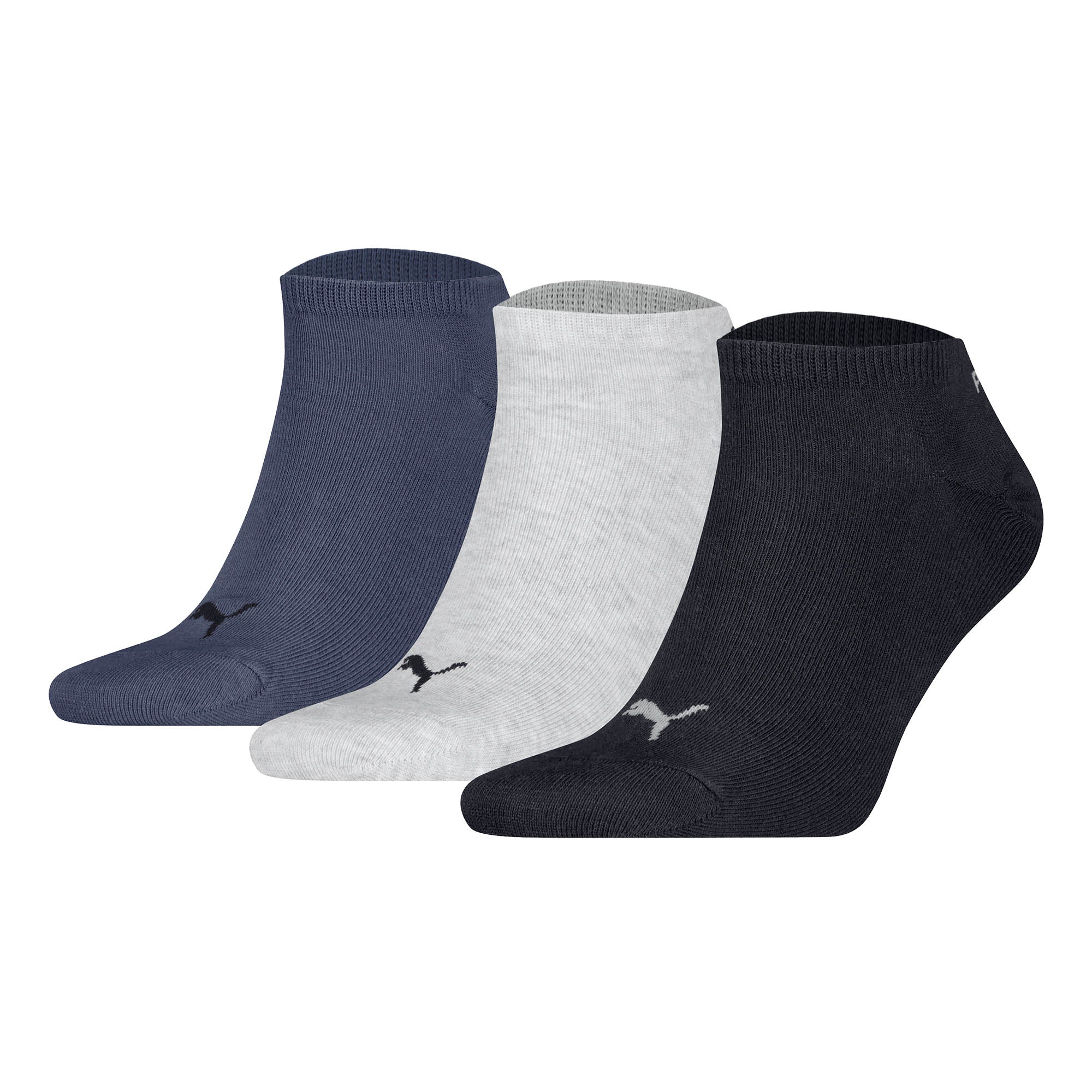 PUMA Unisex Sneaker Socks, 3-Pack - Sneaker Plain 3P, Logo, single-coloured