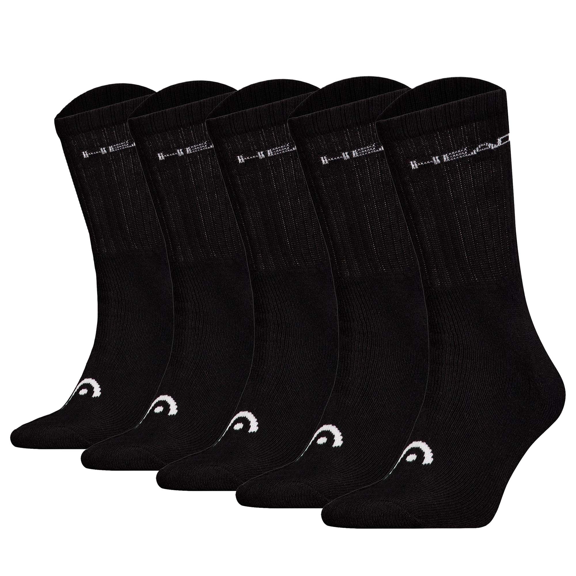 HEAD Unisex Socken, 5er Pack - ELEMENTS ALL SPORTS CREW ECOM, einfarbig