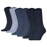 TOMMY HILFIGER Men's Socks, 6-pack - Sock Dot 6P, Polka Dots, ECOM