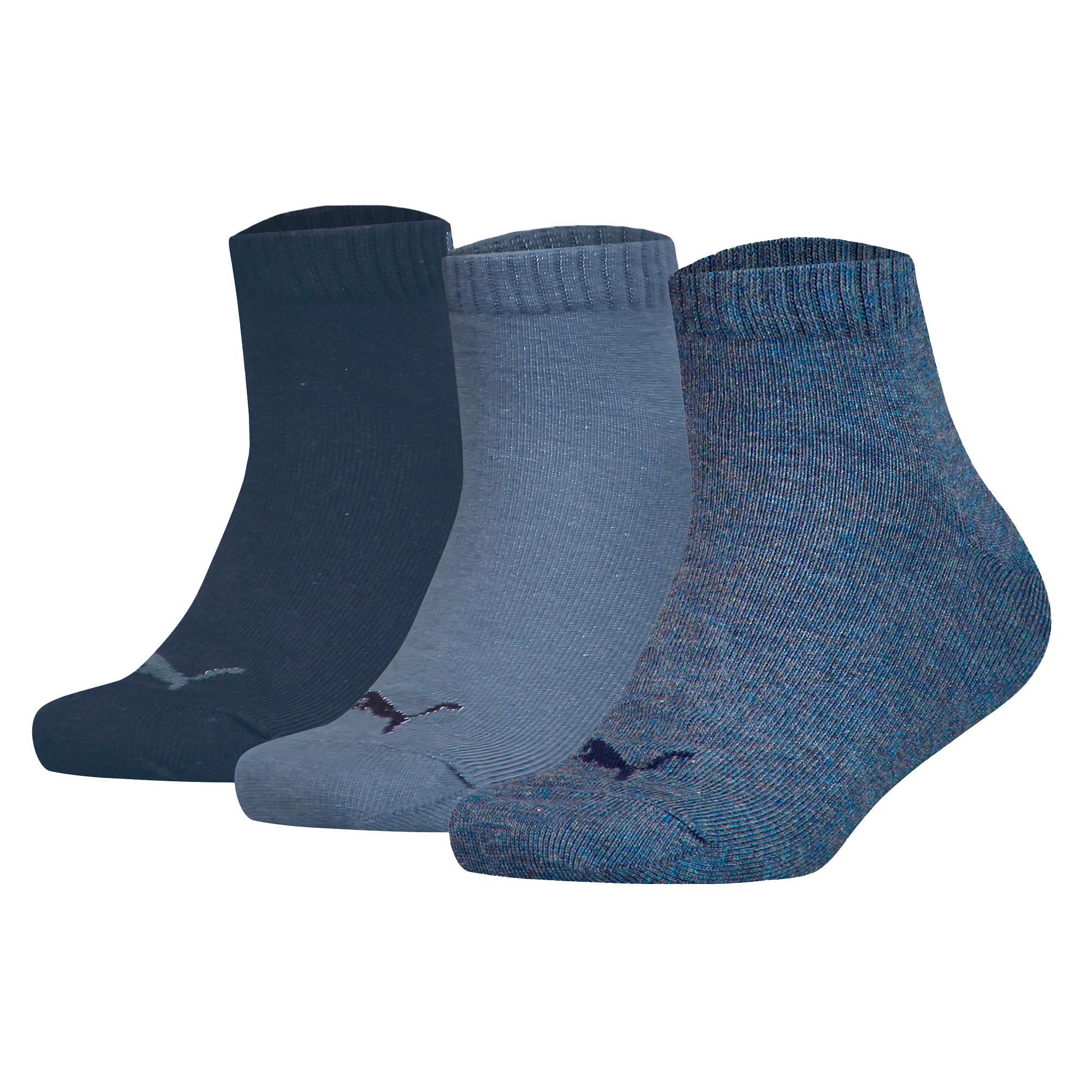 PUMA Kinder Quarter Socken, 3er Pack - Plain Quarter 3P, Logos, einfarbig