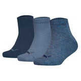 PUMA Kids Quarter Socks, 3-Pack - Plain Quarter 3P, Logos, single colour