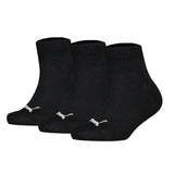 PUMA Kids Quarter Socks, 3-Pack - Plain Quarter 3P, Logos, single colour