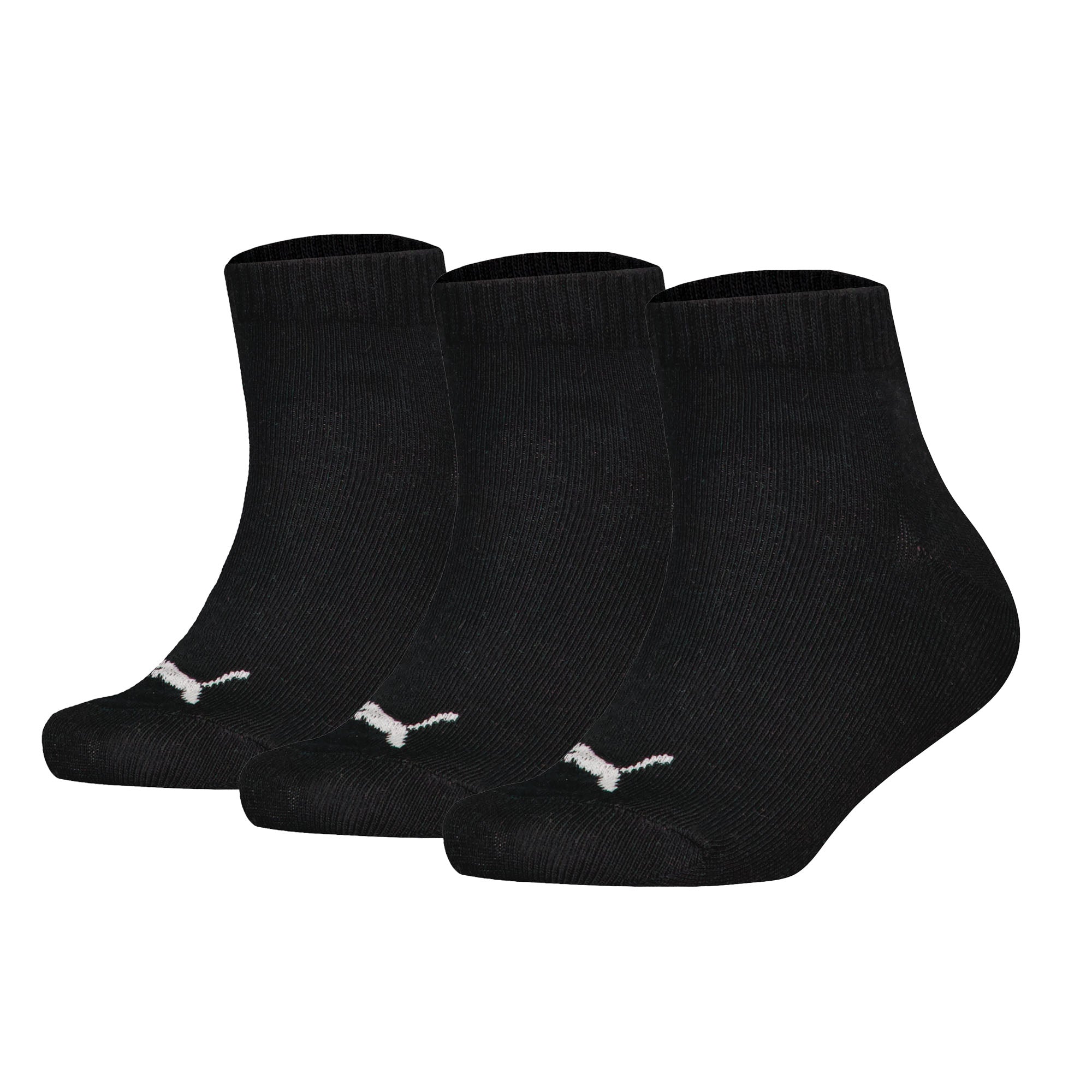 PUMA Kids Quarter Socks, 3-Pack - Plain Quarter 3P, Logos, single colour